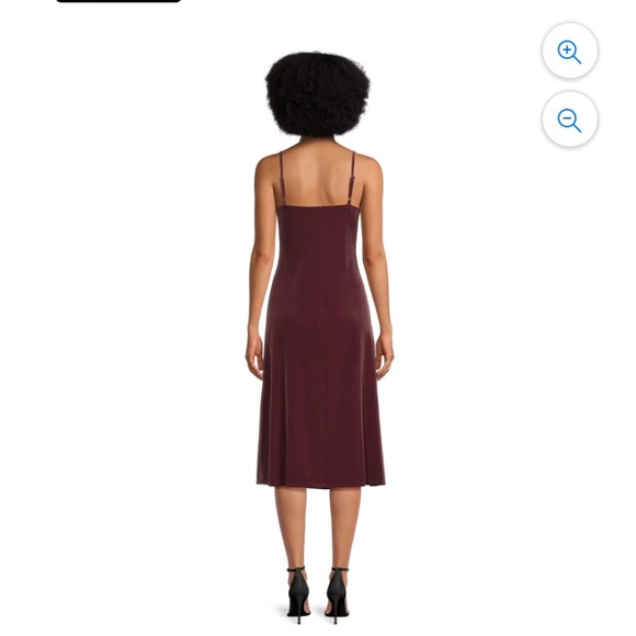 Time & Tru Womens Velvet Slip Dress in Plum sizes Small-Large - Picture 4 of 4